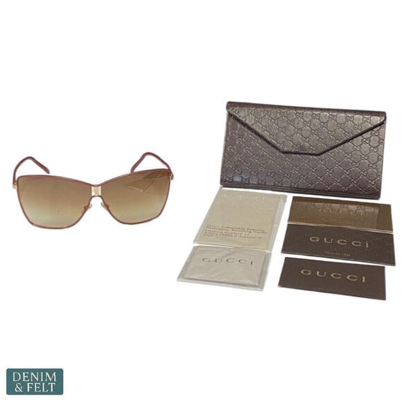 Gucci GG 4207/S Oversized Butterfly Sunglasses Burgundy Red Gradient NEW!! - Picture 9 of 13